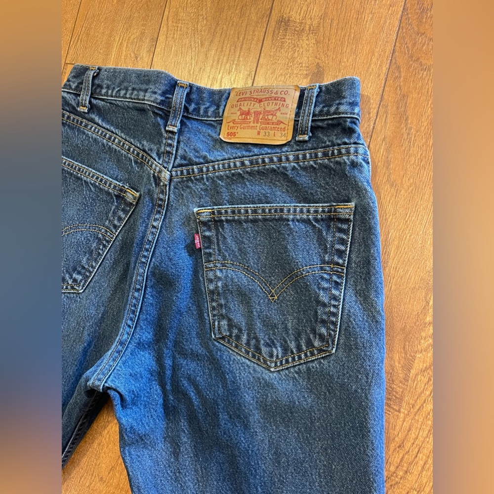 Vintage Levi’s 505 Denim Jeans 32”x33-1/2” long